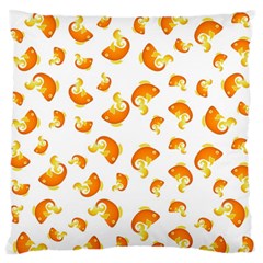 Orange Goldfish Pattern Standard Flano Cushion Case (two Sides) by SpinnyChairDesigns