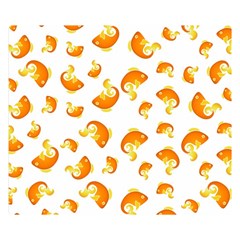 Orange Goldfish Pattern Double Sided Flano Blanket (small)  by SpinnyChairDesigns