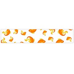 Orange Goldfish Pattern Large Flano Scarf  by SpinnyChairDesigns