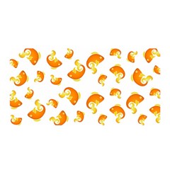 Orange Goldfish Pattern Satin Wrap by SpinnyChairDesigns