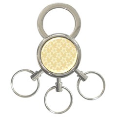 Gold Stars Pattern 3-ring Key Chain by SpinnyChairDesigns