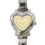 Gold Stars Pattern Heart Italian Charm Watch Front