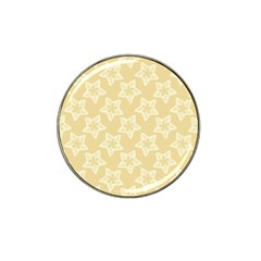 Gold Stars Pattern Hat Clip Ball Marker by SpinnyChairDesigns