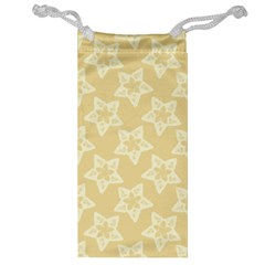 Gold Stars Pattern Jewelry Bag by SpinnyChairDesigns