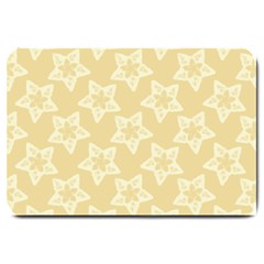 Gold Stars Pattern Large Doormat  by SpinnyChairDesigns