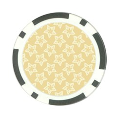 Gold Stars Pattern Poker Chip Card Guard (10 Pack)