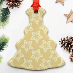 Gold Stars Pattern Ornament (christmas Tree)  by SpinnyChairDesigns