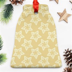 Gold Stars Pattern Bell Ornament (two Sides) by SpinnyChairDesigns