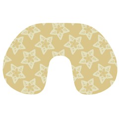 Gold Stars Pattern Travel Neck Pillow by SpinnyChairDesigns