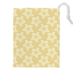 Gold Stars Pattern Drawstring Pouch (4XL) Front