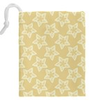 Gold Stars Pattern Drawstring Pouch (4XL) Back