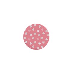 Cute Pink And White Hearts 1  Mini Magnets by SpinnyChairDesigns