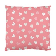 Cute Pink And White Hearts Standard Cushion Case (two Sides) by SpinnyChairDesigns