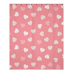 Cute Pink And White Hearts Shower Curtain 60  X 72  (medium)  by SpinnyChairDesigns