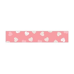 Cute Pink And White Hearts Flano Scarf (mini) by SpinnyChairDesigns