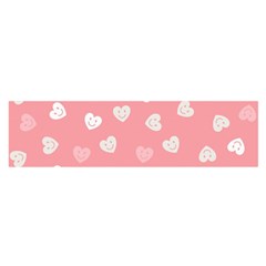 Cute Pink And White Hearts Satin Scarf (oblong) by SpinnyChairDesigns