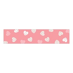 Cute Pink And White Hearts Velvet Scrunchie by SpinnyChairDesigns