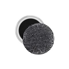 Black And White Abstract Grunge Stripes 1 75  Magnets by SpinnyChairDesigns