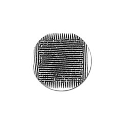 Black And White Abstract Grunge Stripes Golf Ball Marker by SpinnyChairDesigns