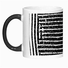 Black And White Abstract Grunge Stripes Morph Mugs by SpinnyChairDesigns