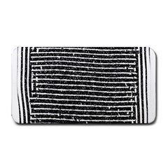 Black And White Abstract Grunge Stripes Medium Bar Mats by SpinnyChairDesigns