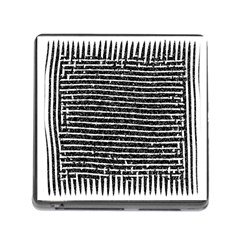 Black And White Abstract Grunge Stripes Memory Card Reader (square 5 Slot) by SpinnyChairDesigns