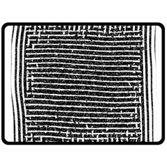 Black And White Abstract Grunge Stripes Fleece Blanket (large)  by SpinnyChairDesigns