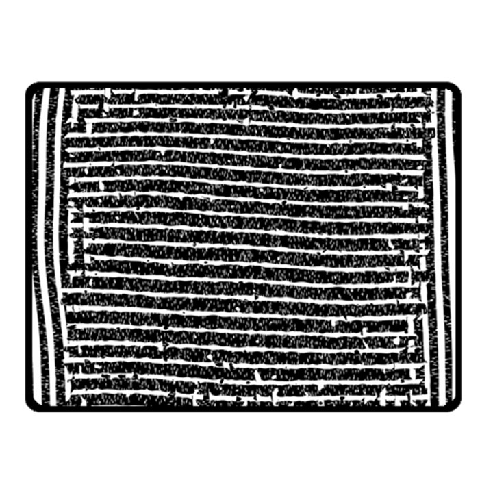 Black and White Abstract Grunge Stripes Fleece Blanket (Small)