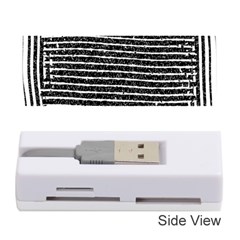 Black And White Abstract Grunge Stripes Memory Card Reader (stick) by SpinnyChairDesigns