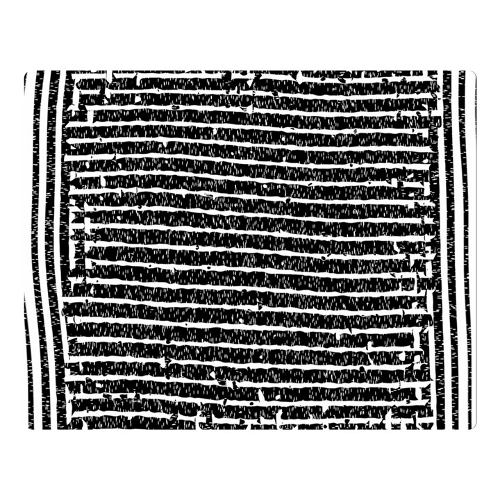 Black and White Abstract Grunge Stripes Double Sided Flano Blanket (Large) 