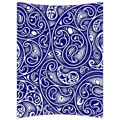 Blue White Paisley Intricate Swirls Back Support Cushion