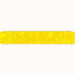 Bright Yellow Gold Paisley Pattern Small Bar Mats by SpinnyChairDesigns