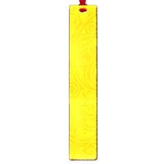 Bright Yellow Gold Paisley Pattern Large Book Marks by SpinnyChairDesigns