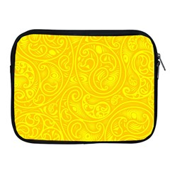 Bright Yellow Gold Paisley Pattern Apple Ipad 2/3/4 Zipper Cases by SpinnyChairDesigns