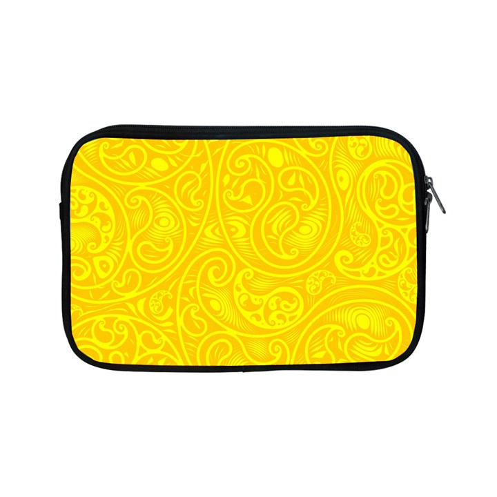 Bright Yellow Gold Paisley Pattern Apple iPad Mini Zipper Cases