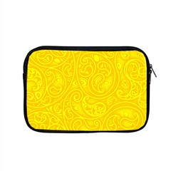 Bright Yellow Gold Paisley Pattern Apple Macbook Pro 15  Zipper Case by SpinnyChairDesigns