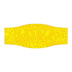 Bright Yellow Gold Paisley Pattern Stretchable Headband by SpinnyChairDesigns