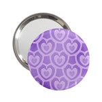 Purple Hearts Pattern 2.25  Handbag Mirrors Front