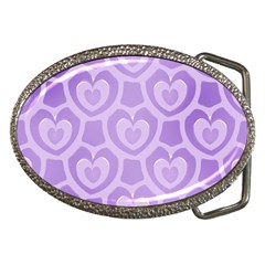 Purple Hearts Pattern Belt Buckles by SpinnyChairDesigns