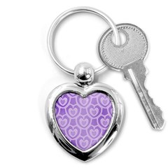 Purple Hearts Pattern Key Chain (Heart)