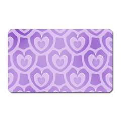 Purple Hearts Pattern Magnet (rectangular) by SpinnyChairDesigns