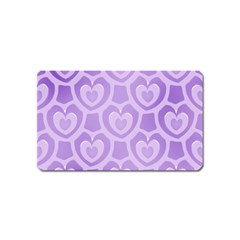 Purple Hearts Pattern Magnet (Name Card)