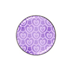 Purple Hearts Pattern Hat Clip Ball Marker (10 pack)