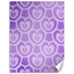 Purple Hearts Pattern Canvas 18  x 24 