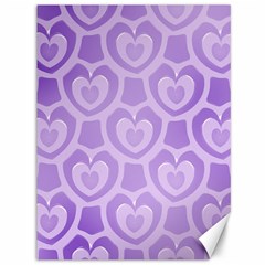 Purple Hearts Pattern Canvas 36  X 48  by SpinnyChairDesigns