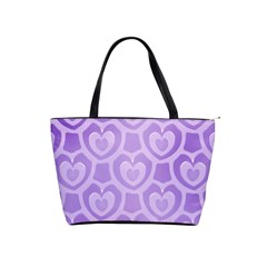 Purple Hearts Pattern Classic Shoulder Handbag by SpinnyChairDesigns