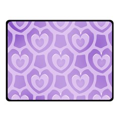 Purple Hearts Pattern Fleece Blanket (small) by SpinnyChairDesigns