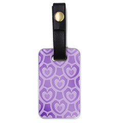 Purple Hearts Pattern Luggage Tag (one side)