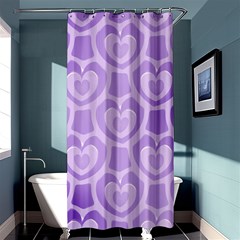 Purple Hearts Pattern Shower Curtain 36  X 72  (stall)  by SpinnyChairDesigns