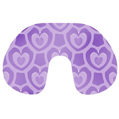 Purple Hearts Pattern Travel Neck Pillow